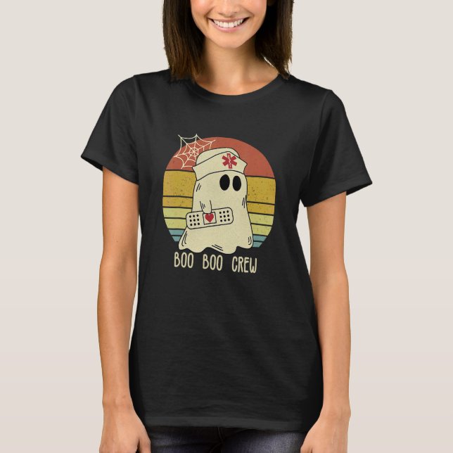 Camiseta Enfermera de Boo Boo para mujeres de Halloween (Anverso)