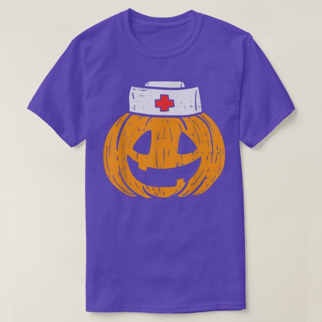 Camiseta Enfermera de calabaza Graciosa asuy disfraz de Hal (Diseño del anverso)