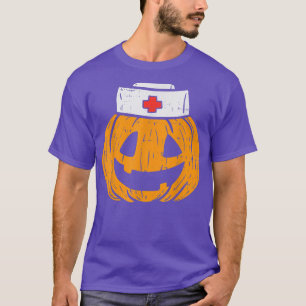 Camiseta Enfermera de calabaza Graciosa asuy disfraz de Hal