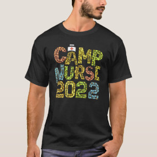 Camiseta Enfermera de campamento 2022 Estampado de leopardo