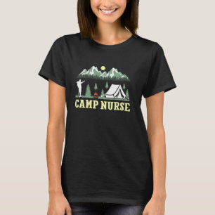 Camiseta enfermera de campamento de verano divertido diseño