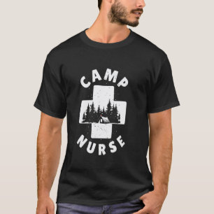 Camiseta enfermera de campamento de verano personal médico