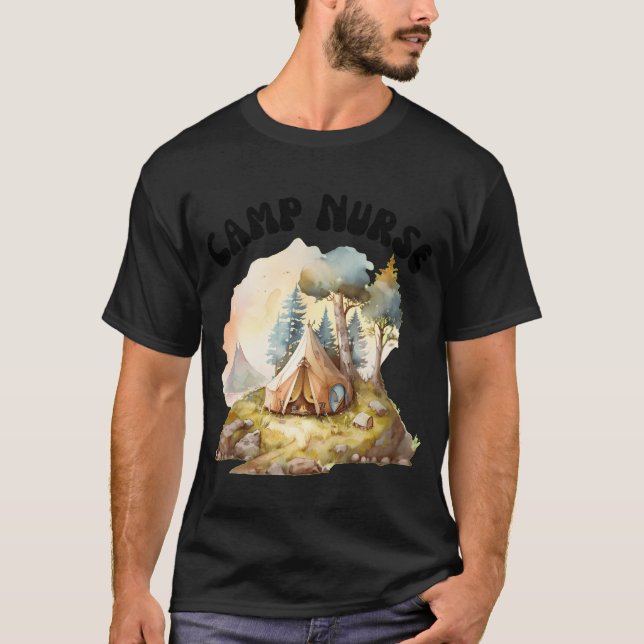 Camiseta Enfermera de campamento familiar (Anverso)