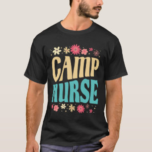 Camiseta Enfermera de Campamento Vestido Floral Verano Camp