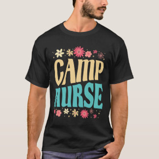 Camiseta Enfermera de Campamento Vestido Floral Verano Camp