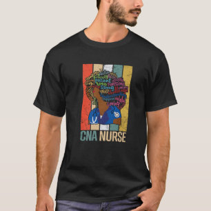 Camiseta Enfermera De CNA Negra S Para Afroamericano, Melan