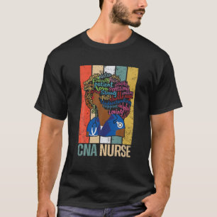 Camiseta Enfermera De CNA Negra S Para Afroamericano, Melan