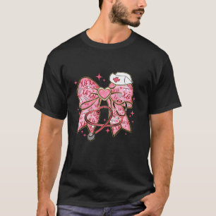 Camiseta Enfermera de Coquette rosa Stethoscope Bow Enferme