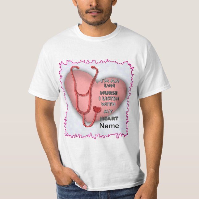 Camiseta Enfermera de Corazón Rojo LVN (Anverso)