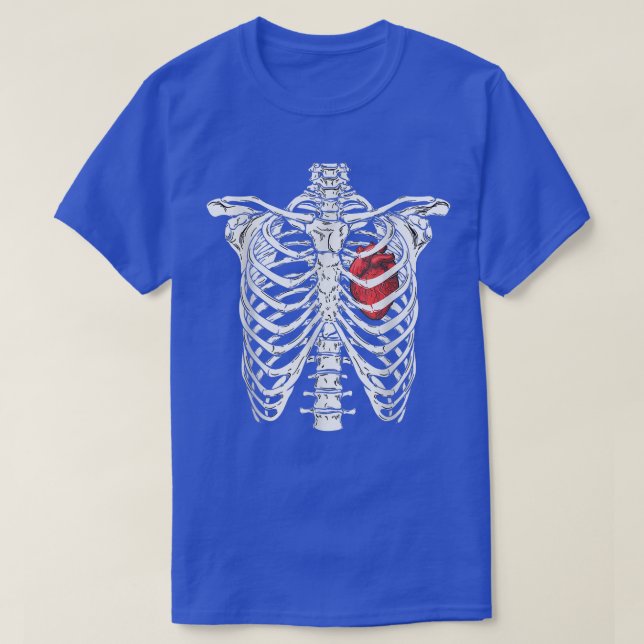 Camiseta Enfermera De Corazón Y Riñe Gracioso Skeleton Hall (Diseño del anverso)