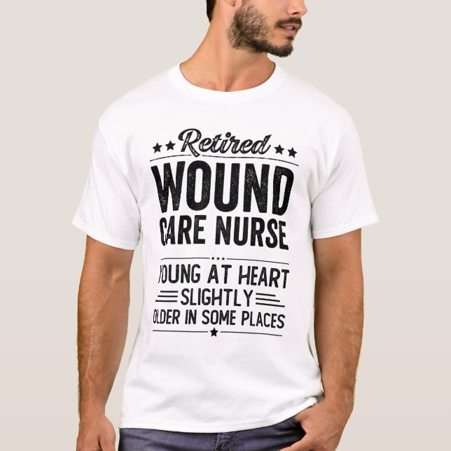 Camiseta Enfermera de cuidado de herida jubilada (Anverso)