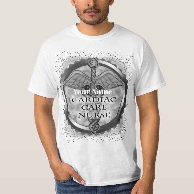 Camiseta Enfermera de cuidados cardíacos gris (Anverso)