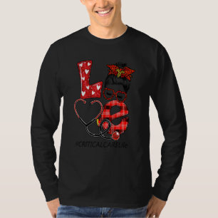 Camiseta Enfermera de cuidados críticos desordenado corazón