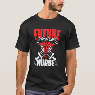 Camiseta enfermera de cuidados críticos futura enfermera de