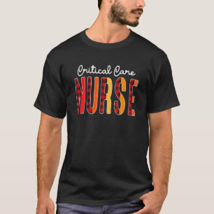 Camiseta Enfermera de Cuidados Críticos Placed Red Love Hea