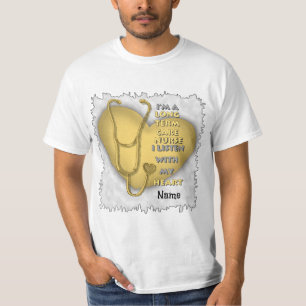 Camiseta Enfermera de cuidados de corazón amarillo