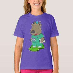 Camiseta Enfermera de cumpleaños de reno