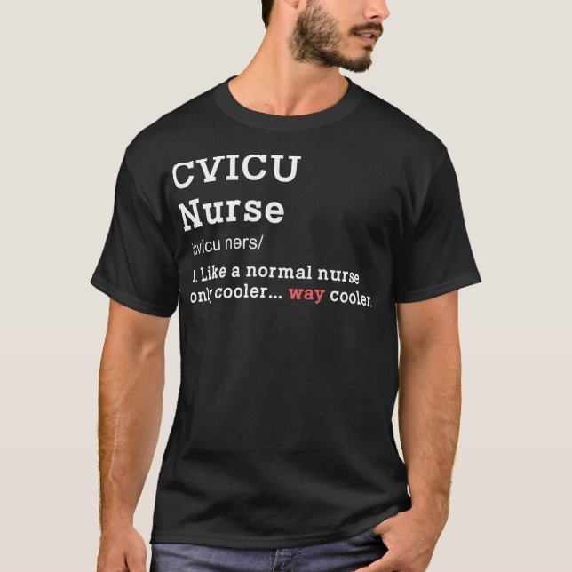 Camiseta Enfermera de CVICU Graciosa definición de modo más (Anverso)