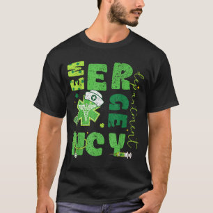 Camiseta enfermera de departamento de emergencia día de san