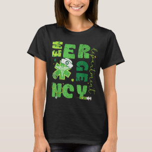 Camiseta enfermera de departamento de emergencia día de san