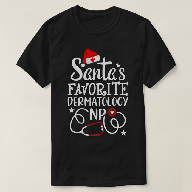 Camiseta Enfermera de Dermatología favorita de Santa Claus (Diseño del anverso)