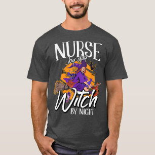 Camiseta Enfermera De Día Bruja Por Ropa De Halloween Perez