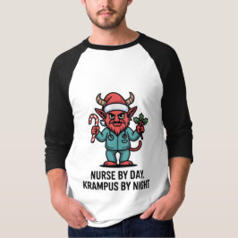 Camiseta Enfermera de día, Krampus de noche, Enfermera 