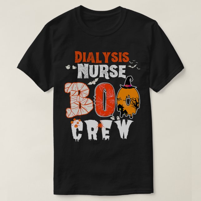 Camiseta Enfermera de diálisis Boo Crew Costume de Hallowee (Diseño del anverso)
