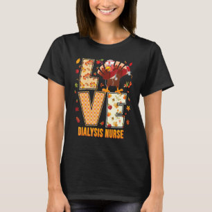 Camiseta Enfermera de Diálisis de amor Dabbing Turkey Thank