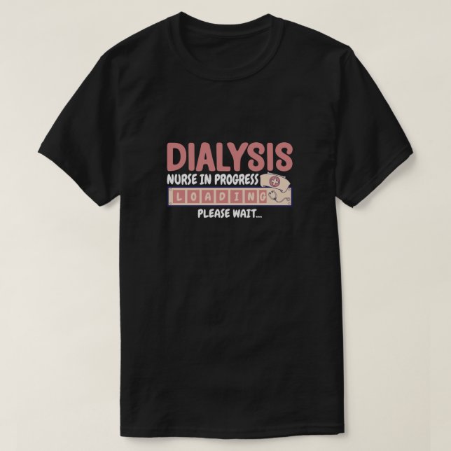 Camiseta Enfermera de diálisis en curso - Nefrología futura (Diseño del anverso)