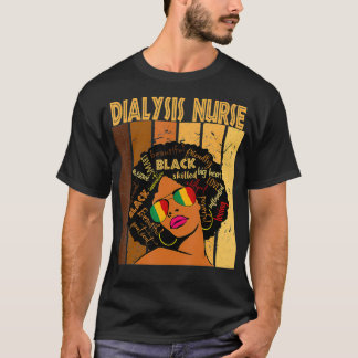Camiseta Enfermera de diálisis en historia negra afroameric