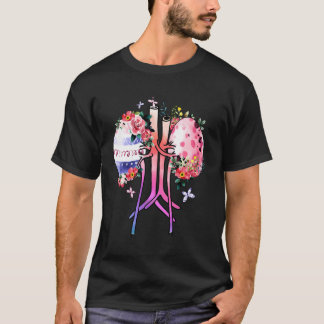 Camiseta Enfermera de Diálisis Floral Huevo de Pascua Riñón