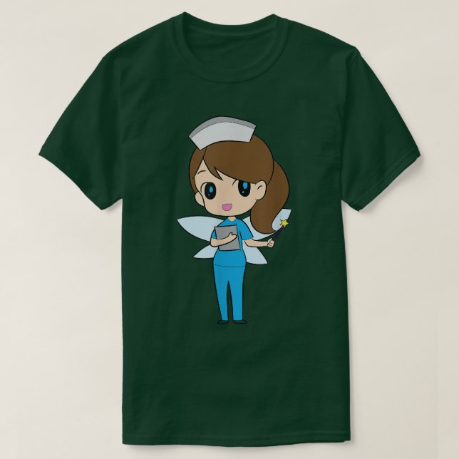 Camiseta Enfermera de diseño de hadas (Diseño del anverso)