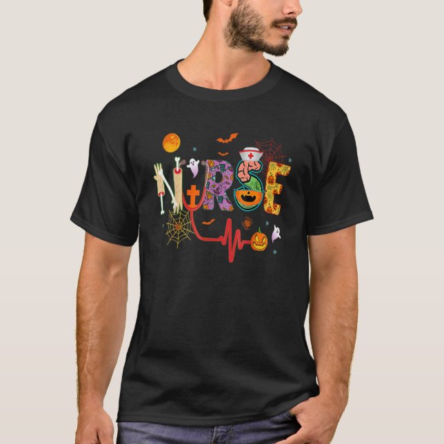 Camiseta Enfermera de disfraces de Halloween Stethoscope Bo (Anverso)