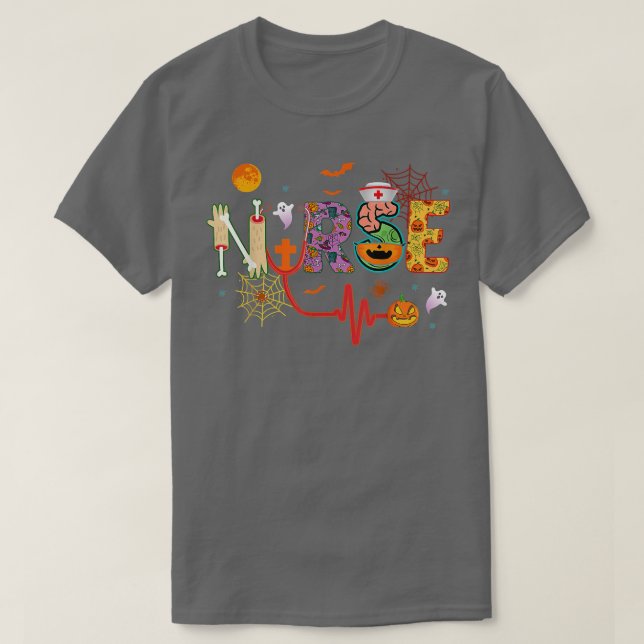 Camiseta Enfermera de disfraces de Halloween Stethoscope Bo (Diseño del anverso)