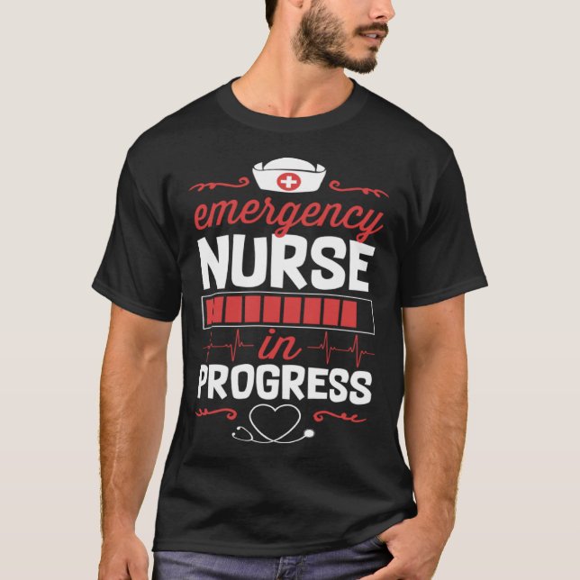 Camiseta Enfermera De Emergencia En Curso Estudiante De La  (Anverso)