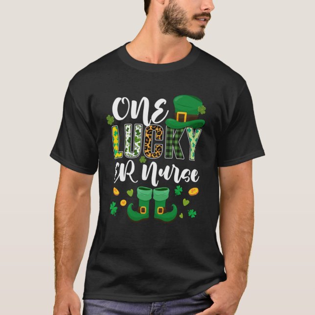 Camiseta Enfermera de emergencias afortunada Día del amor (Anverso)