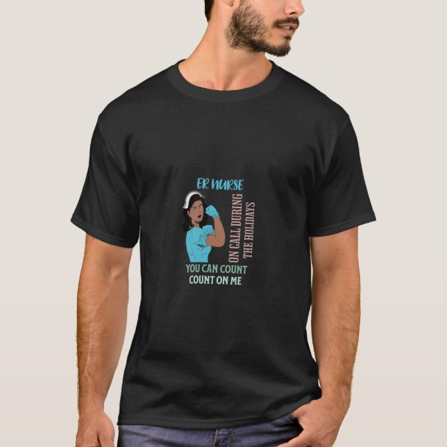 Camiseta enfermera de emergencias de guardia durante las va (Anverso)