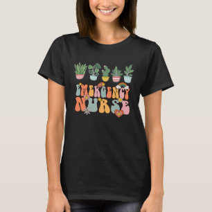 Camiseta Enfermera de emergencias Enfermera Groovy retro vi