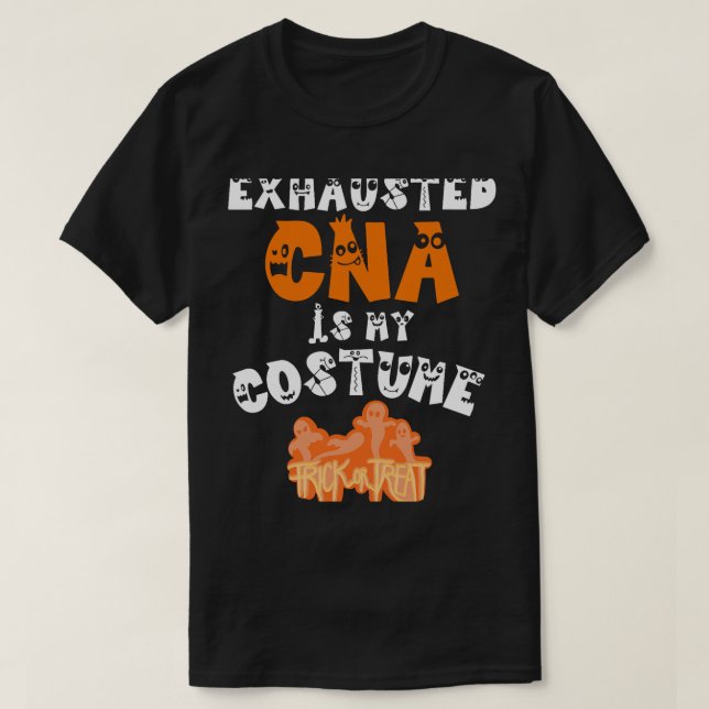 Camiseta Enfermera de enfermería agotada de Halloween (Diseño del anverso)