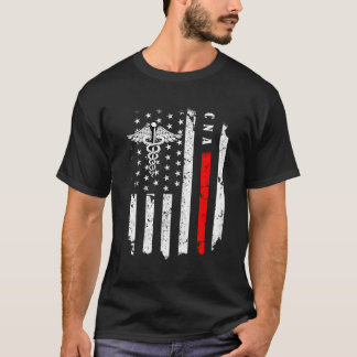 Camiseta Enfermera De Enfermería De Bandera Estadounidense 