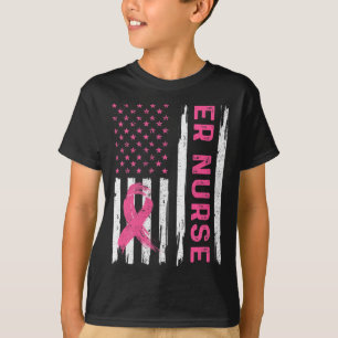 Camiseta Enfermera de enfermería de bandera estadounidense 