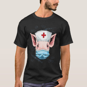 Camiseta Enfermera de enfermería de cerdo de hospital RN LP