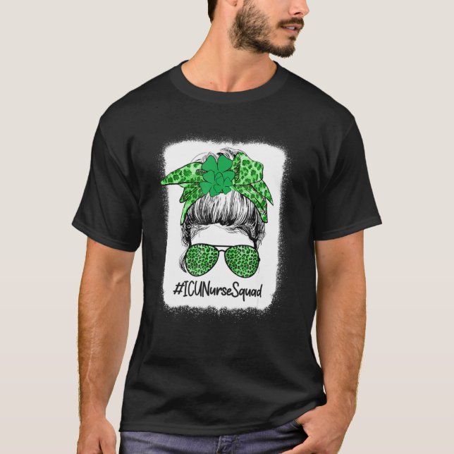 Camiseta Enfermera De Enfermería De Icu St Patrick S Day En (Anverso)