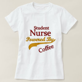 Camiseta Enfermera de estudiante accionada por el café
