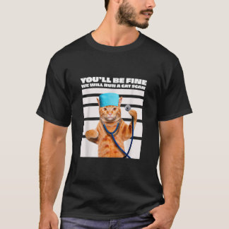 Camiseta Enfermera De Gato Correremos Un Chiste De Escaneo 
