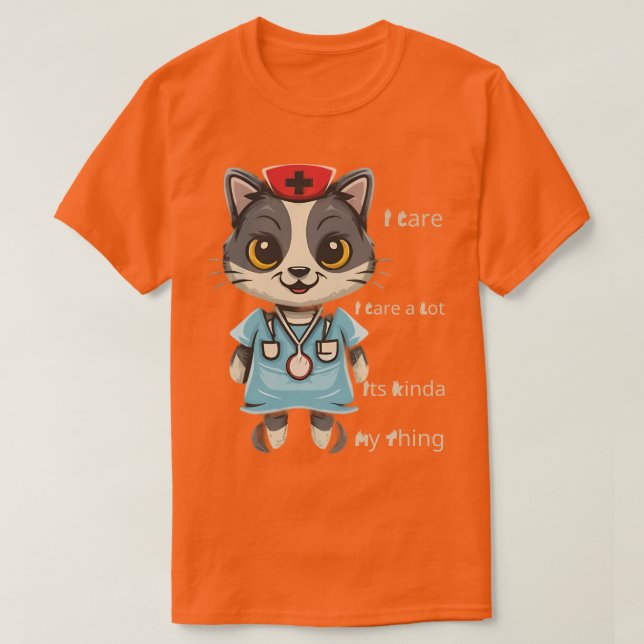 Camiseta Enfermera de gatos que se preocupa: es mi cosa (Diseño del anverso)