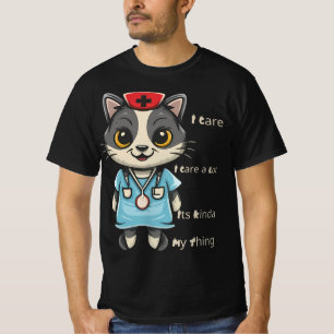 Camiseta Enfermera de gatos que se preocupa: es mi cosa