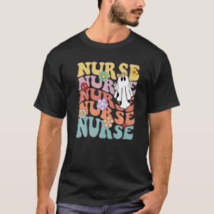 Camiseta Enfermera de Halloween Cuidando Trabajadora de Sal