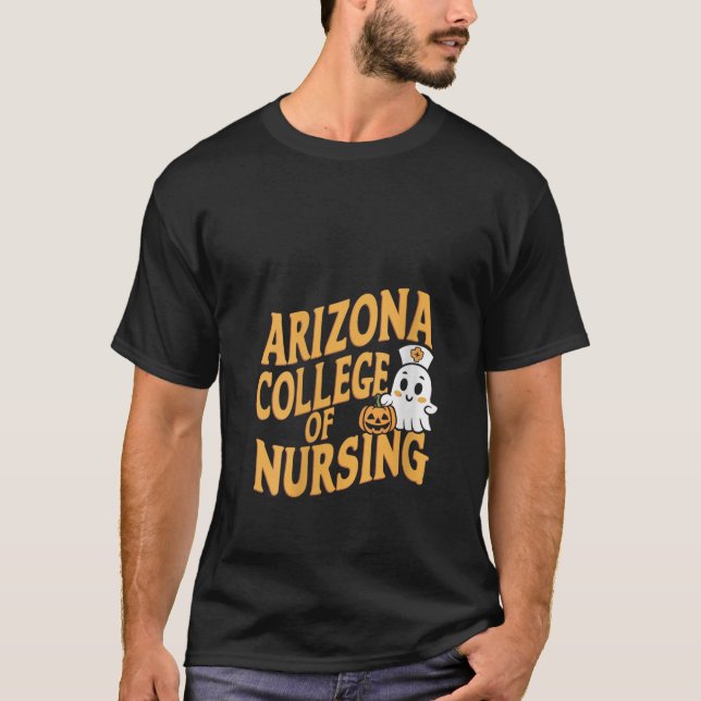 Camiseta Enfermera De Halloween En El Colegio De Enfermería (Anverso)